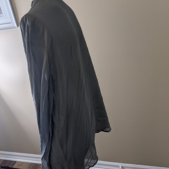 GIORGIO Armani button down blouse gray long sleeve shirt - Picture 11 of 12